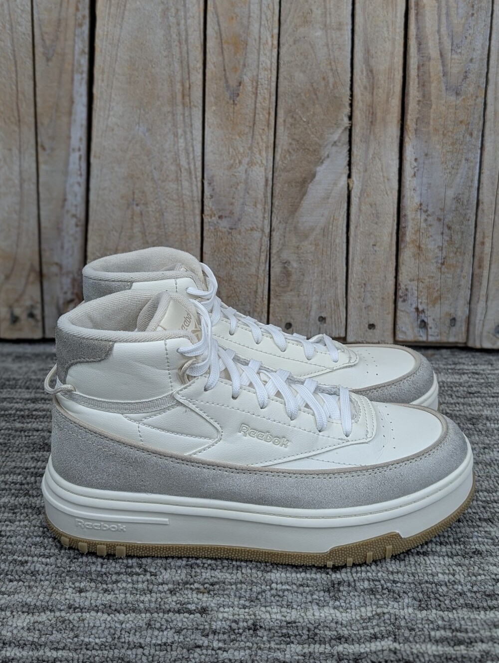 Reebok: Club C Geo Mid Platform High tops - Size 7.5 Women